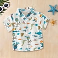 thumbnail image 3 of LNMQLPDBS Baby Boy Clothes Button Down Shirt Hawaii Shirts Short Sleeve Tropical Printed Tops Toddler Boy Clothes Summer Casual Shirts, 3 of 7