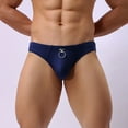 thumbnail image 6 of kpoplk Mens Brief Underpants Pouch Enhancing Low Waist Mesh Underwear Blue,L, 6 of 6