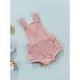 thumbnail image 3 of Qmyliery Baby Sleeveless Romper, Cute Solid Color Backless Strap Bodysuit Casual, 3 of 9