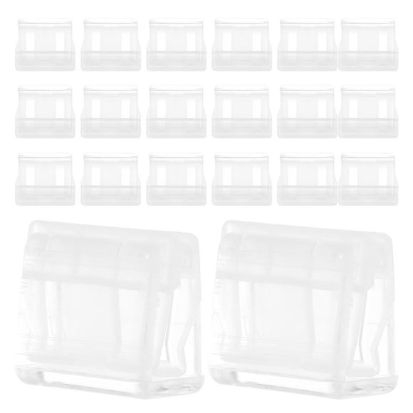 RENACLIPY 20pcs Plastic Bulldog Clip Transparent Simple Design Office Workers Memo Holding