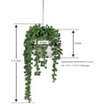 thumbnail image 2 of MyGift 3 Piece Wall-Hanging White Ceramic Planters with Artificial String of Pearls, 2 of 5