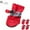 Red 7, variant on Kraoden Reflective Dog Shoes, Waterproof Non-Slip Paw Protectors for Small Dogs, Adjustable Soft Sole Dog Booties with Drawstring for All Weather, Comfortable Pet Shoes, 4 Pack