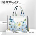 thumbnail image 3 of Large Capacity Tote Bag,White Flower Butterfly Pattern Handbag Fashion Luxury Tote Bag,15.7"x13"x 5.1" Inches,Laptop Compatible, 3 of 6