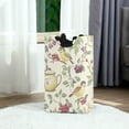thumbnail image 6 of Yayeee Freestanding Laundry Hamper with Handle Collapsible Large Storage Basket for Clothes, Purple Birds Teapots, 6 of 7