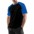 thumbnail image 3 of T -Shirts for Men Raglan Sleeve Crewneck Elastic Outdoor Tops Basic Short Sleeve Soft Gym Pullover, 3 of 6