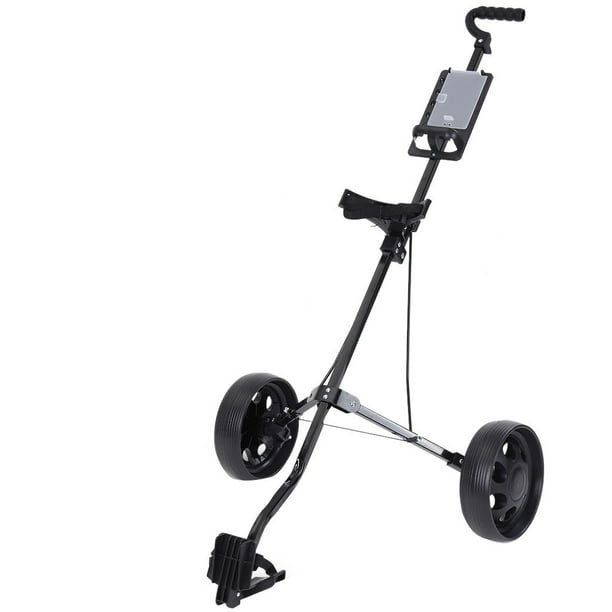 New Foldable 2 Wheel Push Pull Golf Cart /Cup Holder Trolley Swivel