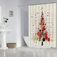 thumbnail image 6 of Cinvoph 59"x71" Christmas Shower Curtain Xmas Tree&Star Holiday Bathroom Decor, Washable Durable Bath Curtain, Festive Winter Bathroom Curtains Decoration, 6 of 6