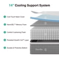 thumbnail image 3 of Novilla 14 Inch King Mattress,King Size Hybrid Mattress with Cool-Touch Nylon Cover, Gel Infused Memory Foam & Pocketed Coils for Spinal Alignment Support & Pressure-Free Relaxation, 3 of 8
