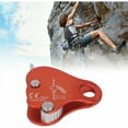 thumbnail image 2 of Bloqueador de cuerda de escalada de aleación de aluminio con autobloqueo de 8-13 mm, para escalada al aire libre y montañismo, color naranja., 2 of 5