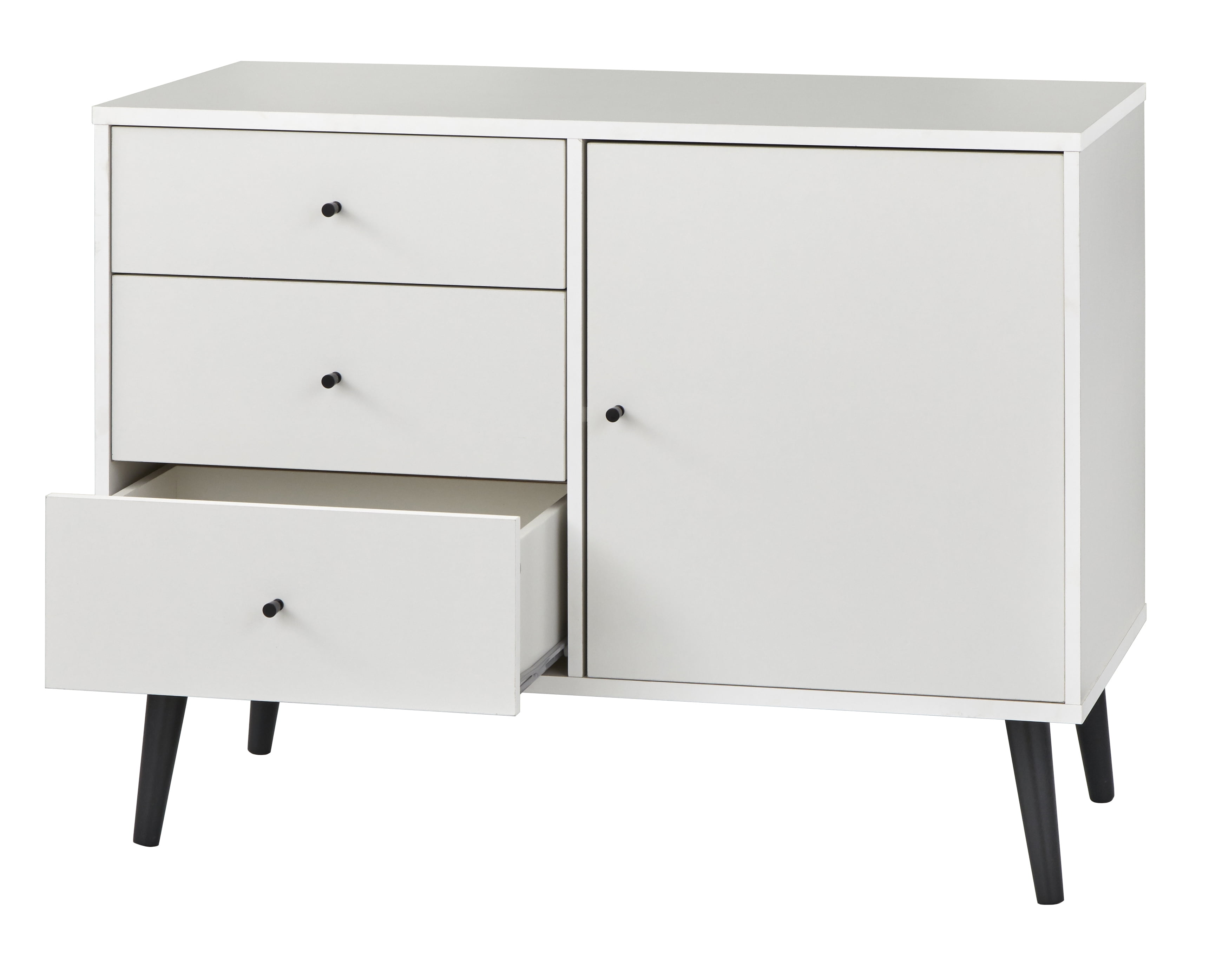 TMS Carroll Mid-Century Buffet, White