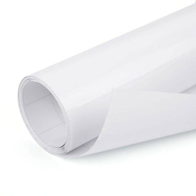 Unique Bargains Gloss Bubble Free Air Release Self Adhesive Car Vinyl Film Wrap Sticker Decal White