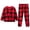 P10-Red, variant on Glisme Winter Pajamas Boy O Neck Nightwear Short Sleeve T Shirt Pants Plaid Prints Sleepwear 4 Years Soft Toddler Wear Red