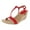 Red, variant on Style & Co. Womens Mulan Faux Leather Wedge Sandals