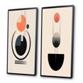 thumbnail image 3 of Designart "Retro Minimalist Moon Harmony Lovely Rythms IV" Art Mural Encadré Transitionnel Ensemble de 2 - Art Mural Encadré Abstrait Doré Ensemble de 2, 3 of 6