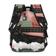 thumbnail image 4 of Easygdp Black Cat Pink Bathroom Mochila Ergonómica Versátil para Laptop - Múltiples Bolsillos, Correas Ajustables, Unisex para Escuela, Viajes y Actividades al Aire Libre-One Size, 4 of 5