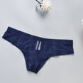thumbnail image 4 of Bcresic Clearance Deals Mens Bikini Underwear Low Rise Briefs Color Block Underpants with Built-in U Pouch G-Strings Sexy Lingerie,02-Dark Blue,X-Large, 4 of 6