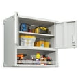 thumbnail image 6 of Metal Storage Cabinet, Wall-Mounted Hanging Storage Cabinet with Lockable 2 Doors And 1 Open Drawer, Adjustable Shelf, Floating Wall Cabinet For Garage, 6 of 9