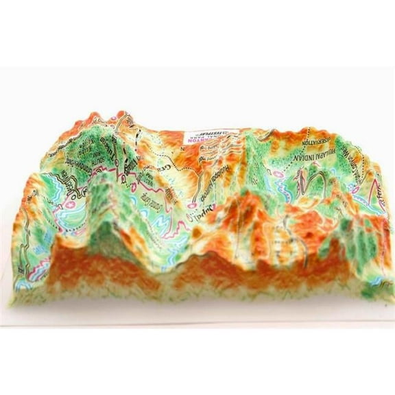 TestPlay 3251 Grand Canyon Raised Relief Map, Rubberized Foam Backing Plus Magnet - Souvenir Size