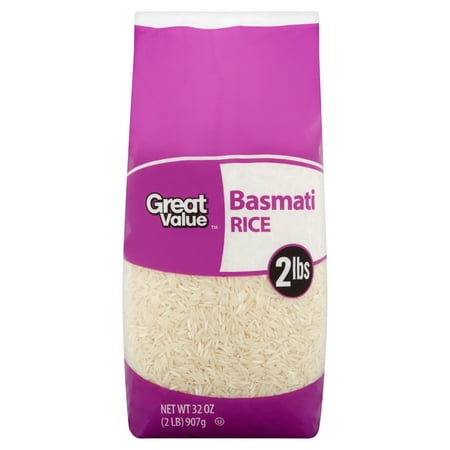 (3 Pack) Great Value Basmati Rice, 32 oz (Best Basmati Rice Recipe Ever)