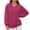 Hot Pink, variant on Vivianyo HD Women's Casual V-Neck Pullover Sweatshirt, Fall Loose Long Sleeve Stretch Rib Cuff and Hem Solid Lightweight Crewless Sweat Tops for Women, Women's Sky Blue, Sizes S-2XL