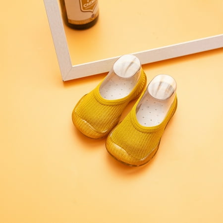 

Toyella Fashion And Simple Children s Non-slip Soft Sole Socks Shoes Shallow turmeric 18to19