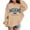 Khaki, variant on WOYY Toddler Girls Hoodie Miami Print Hooded Sweatshirt Casual Active Hoodies, Sizes 3-4T