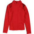 thumbnail image 1 of I-N-C Womens Cutout Mock-Neck Cold Shoulder Blouse darkred XS, 1 of 2