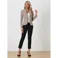 thumbnail image 3 of DARING DIVA Women's Office Work Lapel Collar Stretch Blazer M Camel, 3 of 6