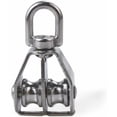 thumbnail image 3 of Polea giratoria de acero inoxidable con rodillo, bloque de polea simple para hardware de alta resistencia, bloque de polea doble resistente a la corrosión con giro flexible (paquete de 1), 3 of 5