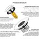 thumbnail image 3 of Bathtub Stopper Shower Drain Hair Catcher with Strainer for Bathroom Drain Hole 1-1/2 to 1-3/4\', 3 of 3