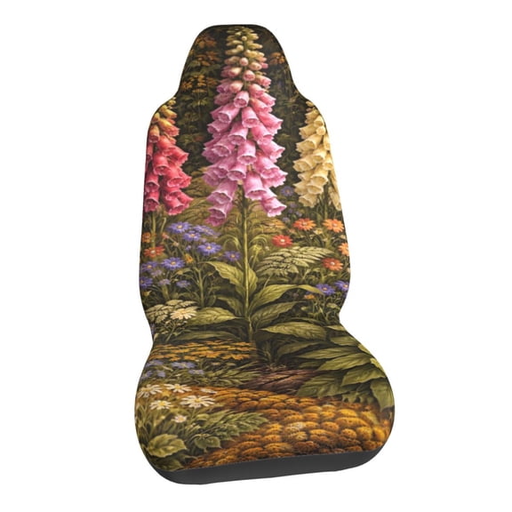 Wildflower Garden Botanical Car Seat Covers Stretch Car Seat Protectors Universal Fit