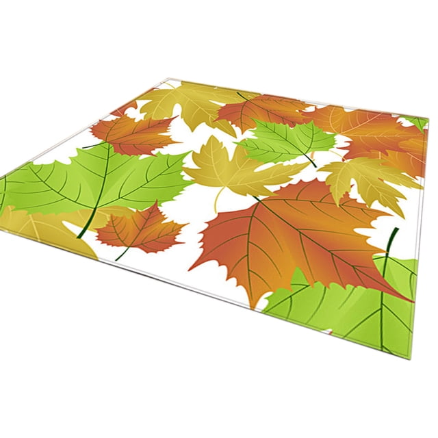Vwrxbz Maple Leaf Area Rug 24x35 Inches Non-Slip Thanksgiving Living Room Bedroom Floor Mat