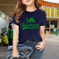thumbnail image 2 of XIMIN Kids' St. Patrick's Day Soft Short-Sleeve Crew Neck T-Shirt - Distressed Green "I Love Shenanigans" Graphic, Festive Irish Top for Boys & Girls, 2 of 7