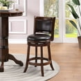 thumbnail image 4 of Augusta Counter Height Swivel Counter Stool in Cappuccino and Dark Brown PU, 4 of 9