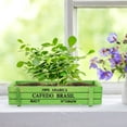 thumbnail image 1 of MOKKHNB 1Pack Flower Pot Planter Green Rectangular Design for Home Furnishings Indoor Use, 1 of 7