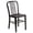Black and Gold, variant on Bowery Hill 18.5" Modern Metal Indoor-Outdoor Dining Chair in White