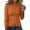 Orange, variant on Long Sleeve Knit Pullover Sweater Top With Button Detail Soft Comfortable Casual Crewneck Blouse For Everyday Wear