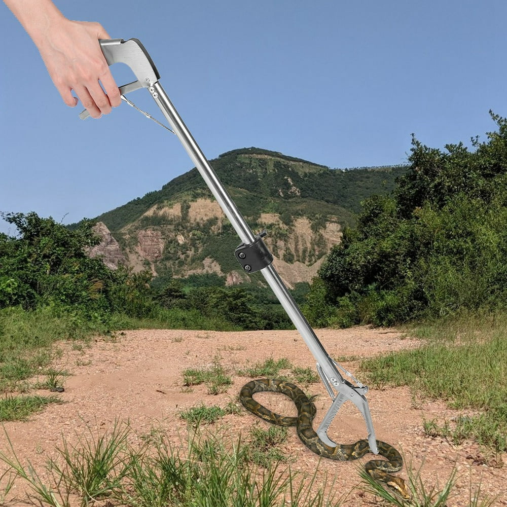 LYUMO Snake Tong Foldable Snake Catcher Reptile Grabber Tool With Lock