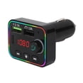 thumbnail image 4 of Transmisor FM Bluetooth F4, reproductor MP3 multiusos para coche, cargador para coche con luz LED de colores, 4 of 14