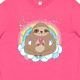 thumbnail image 4 of Inktastic Sloth Yoga Rainbow Youth T-Shirt, 4 of 5