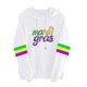 thumbnail image 2 of Uootdi Mardi Gras Womens Drawstring Hoodies for Women Carnival Crewneck Heart Print Hooded Long Sleeve Pullover Festive Color Block Loose Sweatshirts Gift, 2 of 5