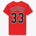 thumbnail image 2 of Unisex Mitchell & Ness Scottie Pippen Red Chicago Bulls Hardwood Classics Name & Number T-Shirt, 2 of 2