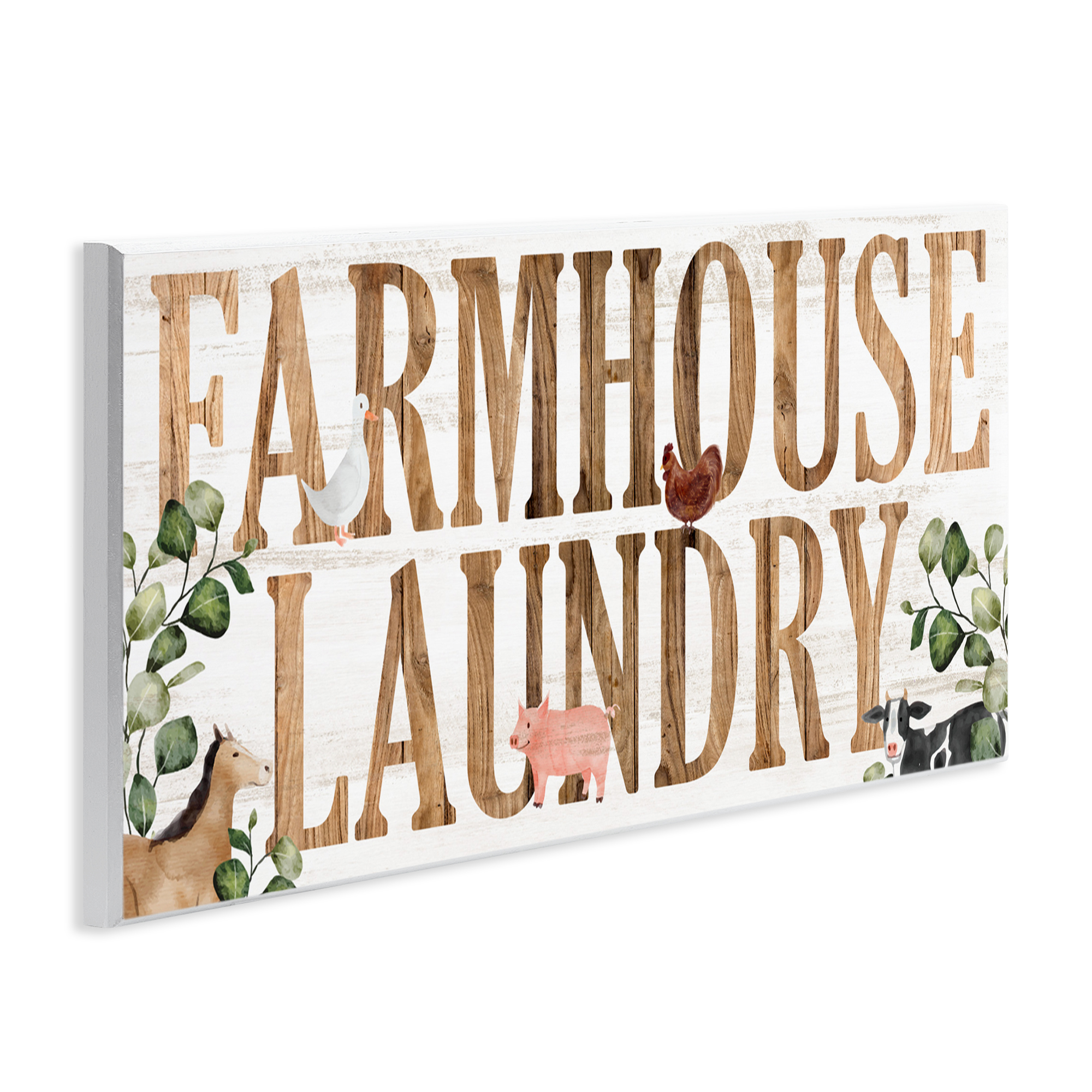 Rustic Farmhouse Laundry Wall Plaque Art, design by Kim Allen