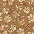thumbnail image 1 of Ahgly Company Machine Washable Indoor Square Transitional Yellow Orange Area Rugs, 6' Square, 1 of 7