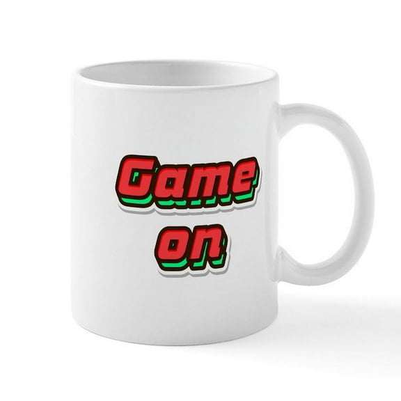 CafePress - Game On Mugs - 11 oz Ceramic Mug - Novelty Coffee Tea Cup