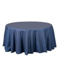 thumbnail image 5 of BalsaCircle 120" Dark Blue Faux Denim Polyester Round Tablecloth Linens Reception Catering, 5 of 7