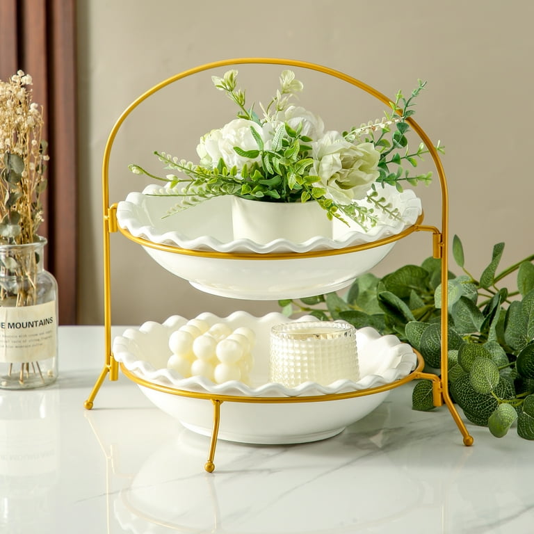 Serving platter with stand hotsell