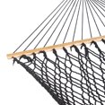 thumbnail image 4 of Bliss Hammocks 2-Person Cotton Rope Hammock with Spreader Bar & Hardware, 80x60, Black, 4 of 6