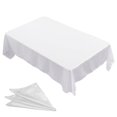 thumbnail image 1 of Satin Party Tablecloth Table Cover Wedding Rectangle Bright Silk Tablecloth Table Cover Smooth Fabric Tablecloth Table Decor for Wedding Banquet Table Decoration, 1 of 6