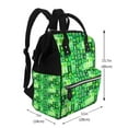 thumbnail image 2 of Balery Vegetables Pattern Mummy Backpack - Waterproof Twill Canvas, Large Capacity Diaper Bag with Multiple Pockets and Adjustable Straps, 2 of 6